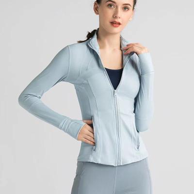 Китай Plus Size Zipped Running Jacket Stand-Up Collar Quick-Drying Yoga Spandex fabric продается