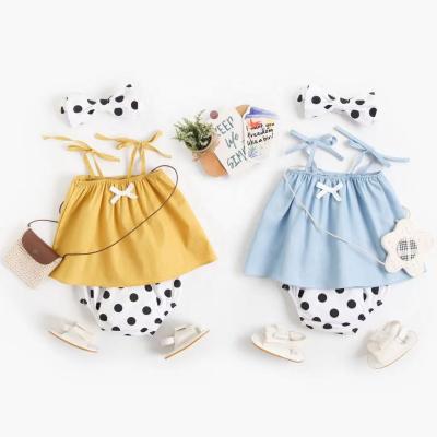 Chine 100% Cotton Kids Bodysuit Romper Non Sleeve For Baby Girl Infants Toddlers In Summer à vendre