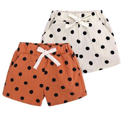 China 2021 New Hot Sale baby girls summer shorts dot 2 colors soft cotton fashion kids pants children casual brand bottoms Te koop