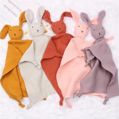 Cina Hotsale Baby Soother Appease Towel Bib Soft Animal Rabbit Doll Teether Infants Comfort Sleeping Nursing Cuddling Blanket Toys in vendita