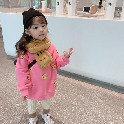 China Polar Fleece Kids Long Sleeve Hoodies O-Neck Customized Color Outerwear Thick Winter Top Te koop