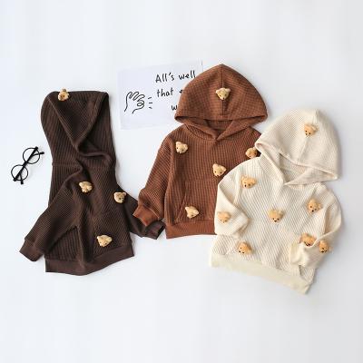 Cina Girl Boy Kids Long Sleeve Hoodies Bear Cute Pullover Spring Winter Sweaters Top in vendita