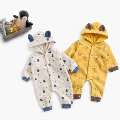 China New Born Kids Bodysuit Romper Boy Winter Thick Fleece For Climbing Household Wear zu verkaufen