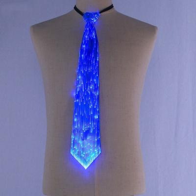 China Fiber Optic Part 7 Colors Party Props Light Up Led Tie Festival Fiber Optic Tie for sale