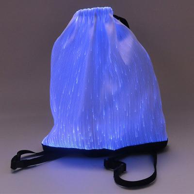 China With USB Light Up Backpack Glow 6 Colors LED Drawstring Bag For Christmas, Halloween, Costume Party for sale