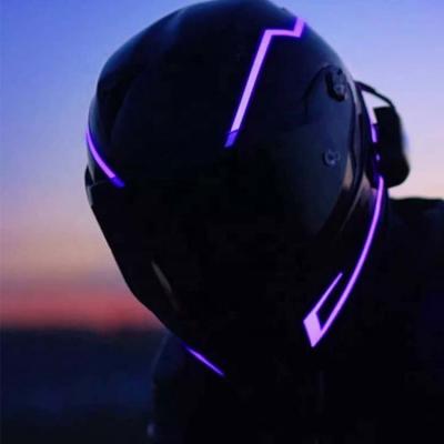 China For New Cool El Helment Light Helmet EL Tape Safety Glowing Strips For Helmet for sale