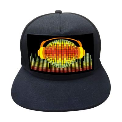 China 2021 New Character EL Hat Led Black Hat Hip Hop Neon Hat For Halloween Party And Wedding Decor Series Cosplay Hats for sale