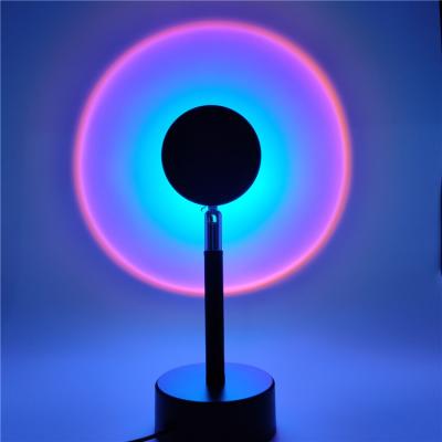 China Dropshipping USB Rainbow Nightstand Light Modern Spotlight Led Sunset Lamp For Living Room Bedroom for sale