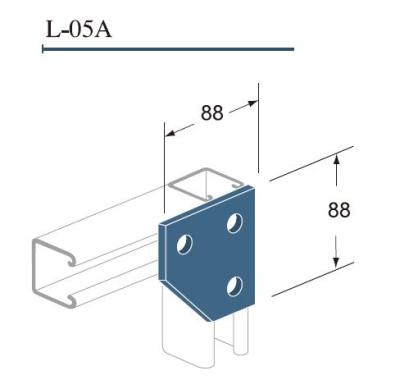 China Steel Structure Hanging Three Hole Corner Gusset Plate for sale