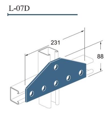 China Steel Structure Hanging Six Hole Tee Gusset Plates for sale