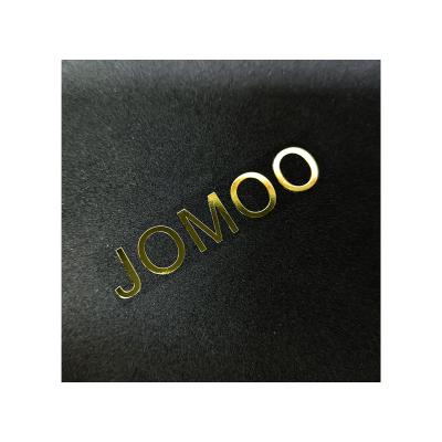 China Self Adhesive Embossed Metal Stickers Metal Waterproof Printing Logo for sale