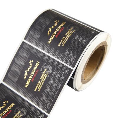 Κίνα Factory customization various brands of Printing self-adhesive high-grade embossed metal stickers wine label aluminum label προς πώληση