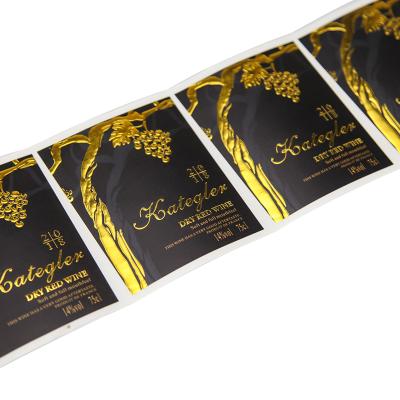 Κίνα Waterproof Oval Wine Sticker Label  3D Embossing Metal  Holographic προς πώληση