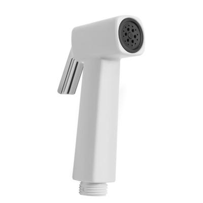 China Without Switch Bathroom Accessories White ABS Shattaf Toilet Bidet Handheld Sprayer for sale