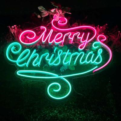 China Colorful Handmade Custom Merry Christmas LED Neon Lights Sign Festival Party Party Lighting Decor Gift for sale