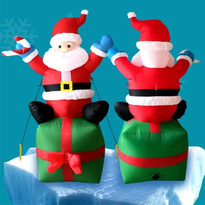 China Inflatable Halloween Snowman Black Cat Pumpkin Ghost Model Party Silver Santa Claus Light Up Christmas Decorations Advertisement for sale