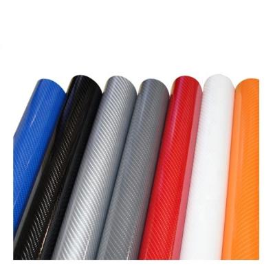 China Waterproof Carbon Fiber Vinyl 5D 6D 7D Bright Black Gold And Silver 3D 4D Car Wrap Film Color Change for sale