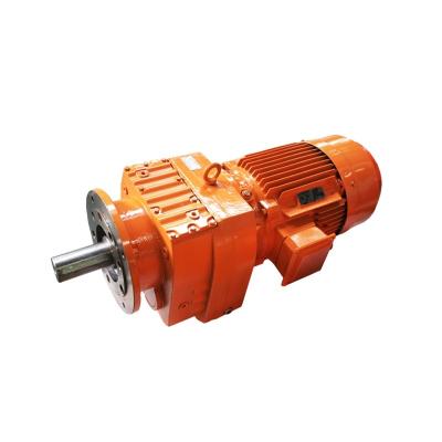 China Material of Construction Shop Guomao Stable Flange Helical Gear Speed ​​Reducer Motor for sale