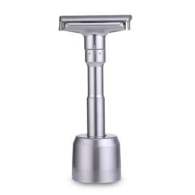 China Twin Blade Professional Painless 5-Blade Razor for Men with Dual Lubrication and Trimmer Handle Manual Ice Razor for sale