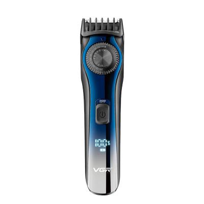 China Professional Car V080 Blue LCD Display All Metal Electric Men Beard Trimmer Body Hair Waterproof for sale