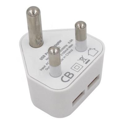 China South Africa India Smart Mobile Phone Travel Charger Wall Charger With 1 Usb Port 5V 1A India Power Plug Adapter for sale