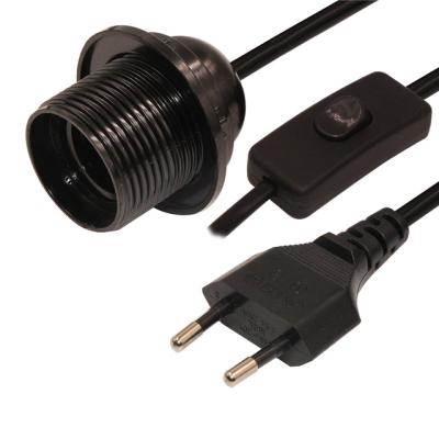 China Household Appliance VDE AC Power Cord AC Power Cord Cable 220v Salt Lamp European Standard Power Cord for sale