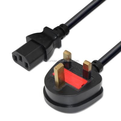 China UK COMPUTER Power Cord KEMA-KEUR H03VVH2-F/H05VV-F 2*0.75mm2+C7/C13 Power Cord Cable for sale