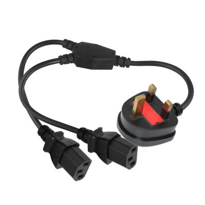 China Consumer Electronics Black PVC H05VV-F 3G 0.75mm 3-Pin-Stecker C13 UK Kabel UK Power Cord With Certificate for sale