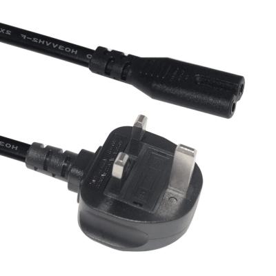 China UK 10A COMPUTER Approval BS1363 Plug Power Cord To IEC C5 C7 13A Fused 250V UK Power Cord for sale