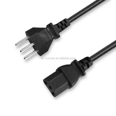 China Home appliance Italy standard power cord plug 3 prong to c13 connector 220v power cord power cord cable for sale