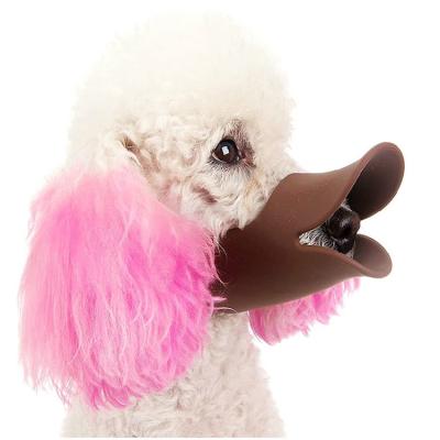 China Viable Duck Mouth Shape Dog Mouth Covers Anti Bite Silicone Muzzle For Dogs Soft Dog Muzzle for sale