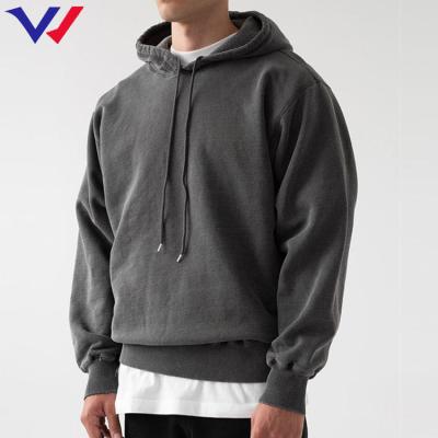 China Anti-wrinkle casual vintage high washed hoodies acid quality 100% cotton vintage washed hoodie for men for sale