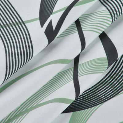 China Waterproof Custom Digital Printed Polyester Fabric Green Stripe Printed Polyester Fabric Digital Fabrics Print for sale