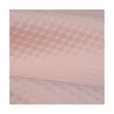 China Breathable Pink Customized Embossed Warp Knitted Fabric Comfortable Textile Fabrics For Mattresses 94 Polyester 6 Spandex Fabric for sale