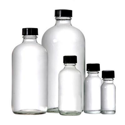 China Round Beverage 4oz 8oz 16oz 32oz Boston Standard Glass Bottle With Twist Lid Glass Beverage Bottle for sale