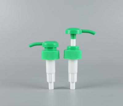 China Non Spill Green Plastic Lotion Pump 24mm 28mm Shampoo Detergent Thread Lotion Pump 32mm for sale