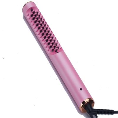 China Household Amazon Hot Selling Home Use 3 In 1 PTC Fast Heating Electric Ceramic Hair Straightener Brush for sale