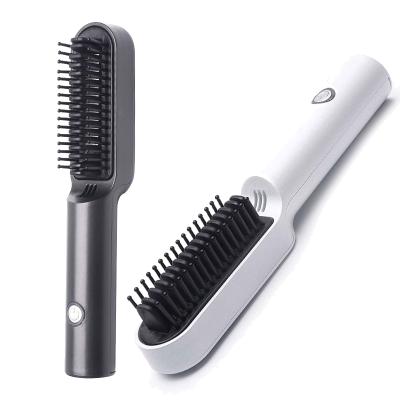 China 2021 Household Hair Ceramic Passionate Electric Comb Professional Cordless Hair Brush Cordless Straightener Quickly for sale