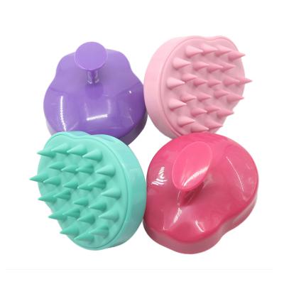 China Transparent Baby Silicon Shampoo Brush Hair Comb Hair Scalp Massager Waterproof Head Massager Silicone Shampoo Brush for sale