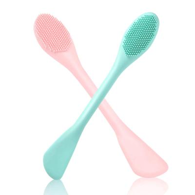 China Angular Blush 2021 Silicone Mask Face Brush Double Clean Makeup Detergent Face Mask Silicone Cosmetic Cosmetic Brush for sale