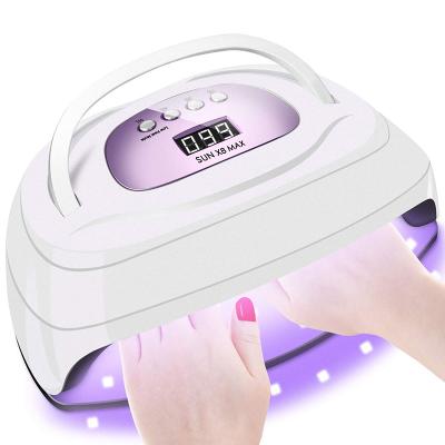 China Hot Selling New Amozon Air Gel Nail Dryer 168W ABS UV Led Lamp Nail Dryer Polish Smart Portable Table Painting UV Led Nail Dryer for sale