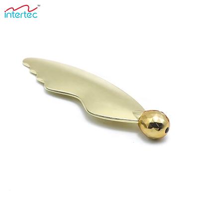 China High quality EYE fish type scraping stainless steel massage tools metal facial gua sha for face and body for sale