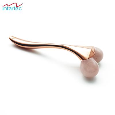 China 2021 3D jade roller best selling Jade Roller High Quality Rose quartz for skin care 3D Jade Face Roller Massage Tool for sale