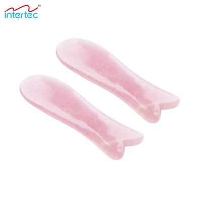 China Hot Selling Stone Rose Jade Guasha Tool Amazon Board Rose Body Massager New Fish Shape Gua Sha for sale