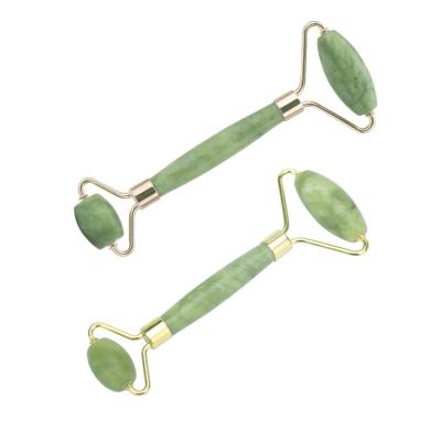 China Exquisite Hot Selling Natural Green Face Massager Jade Roller Stone Massager Tool for sale