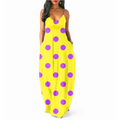 China OEM factory anti-static summer printed women dress long maxi beach dresses price for sale