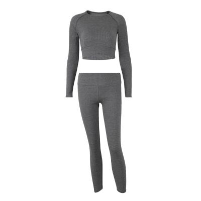 China Custom Factory Antibacterial Women Sports Tops And Waisted Gym Leggings Yoga Set for sale