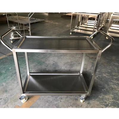 China Clean Room Stainless Steel Mobile Transfer Cart With Four Truckles for sale