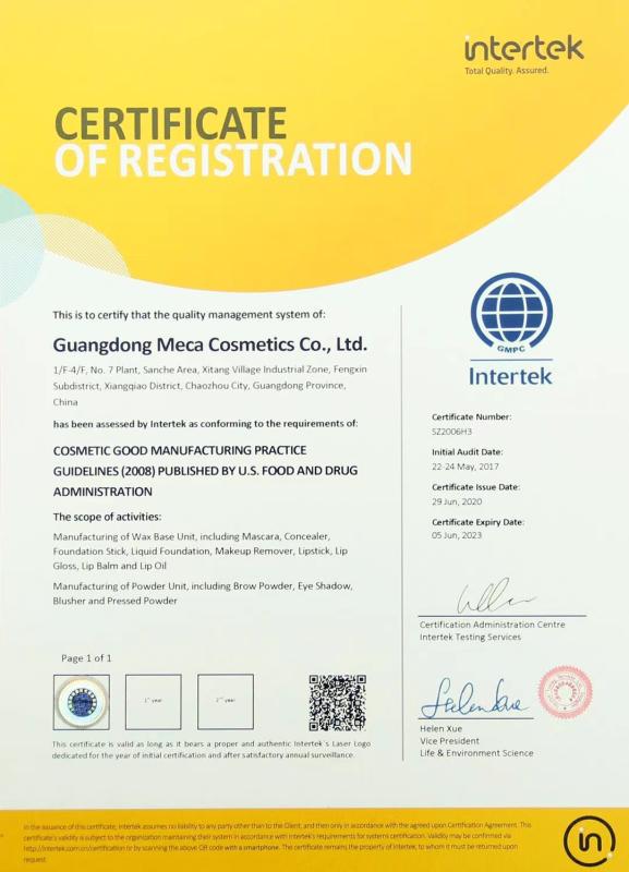 GMPC - Guangdong Meca Cosmetics Co., Ltd.