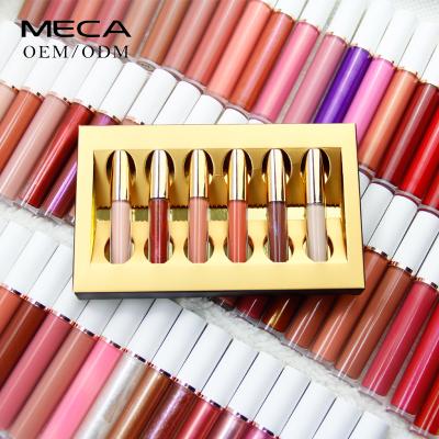 China New Launch Waterproof Mini Lip Gloss Set Customized Vegan Lip Makeup Set Private Label 6 in 1 Gift Lip Kit Set for sale